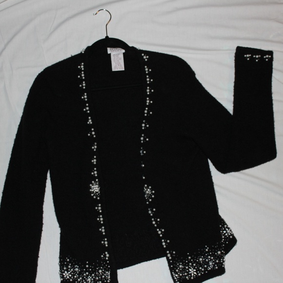 Black Cardigan with pearl detailing - Picture 1 of 3